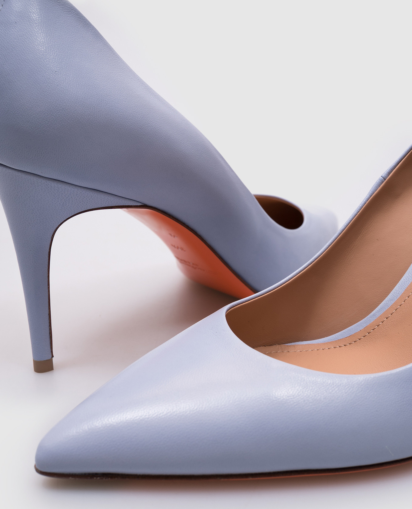 

Blue leather shoes Santoni, Light blue