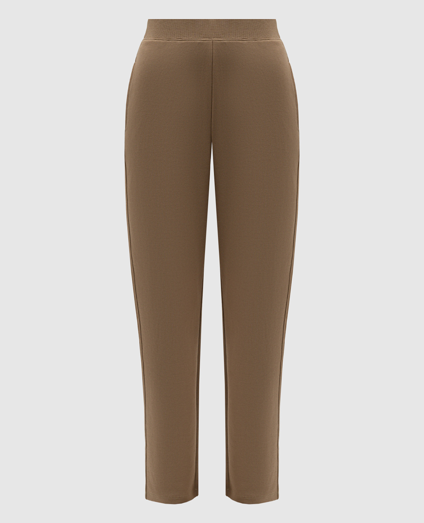 

Brown sweatpants with textured logo Max Mara, Коричневый
