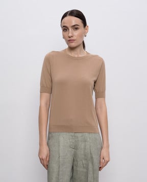 Peserico Beige top with monil chain S99811F1409173