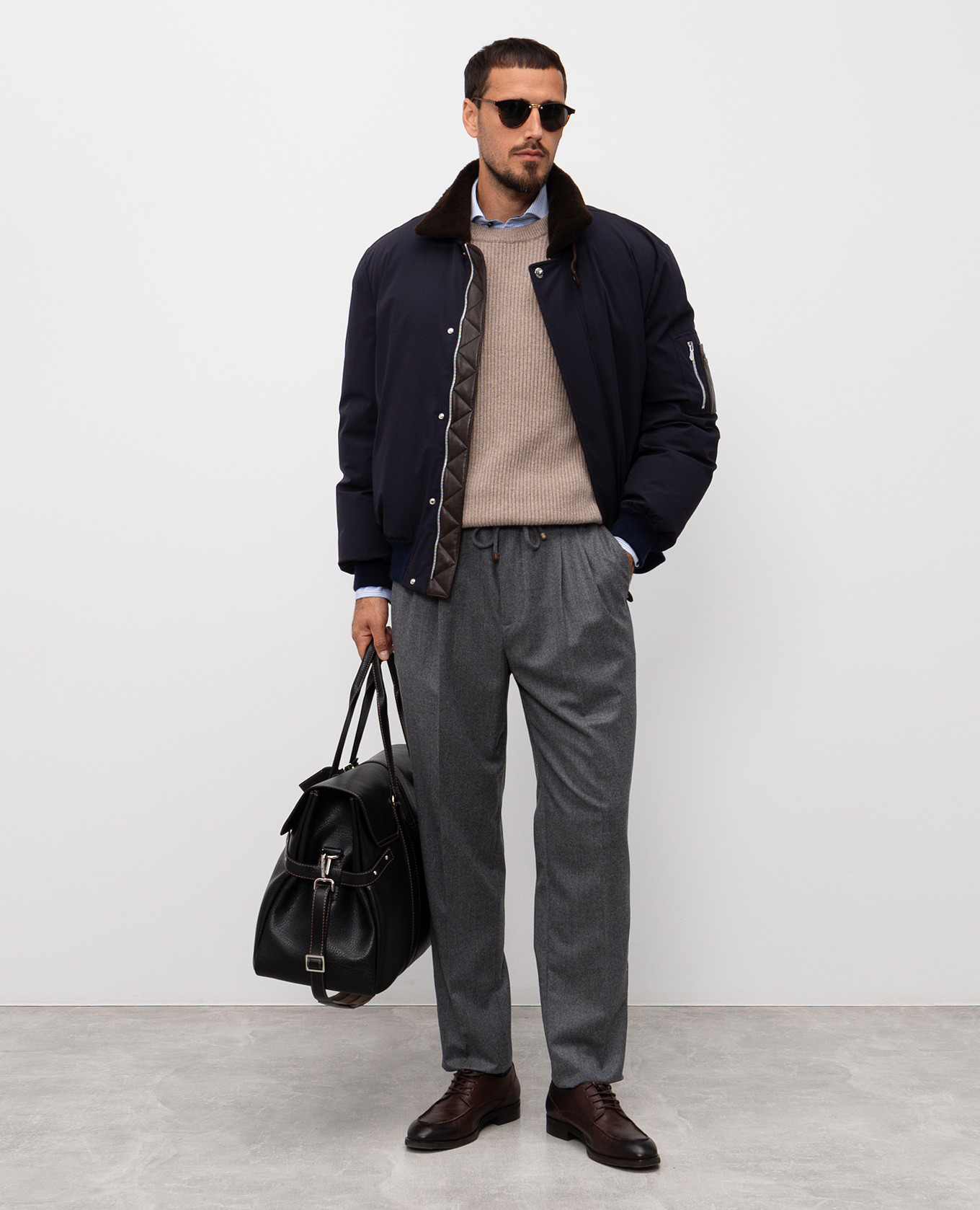 

Gray wool pants Brunello Cucinelli, Grey