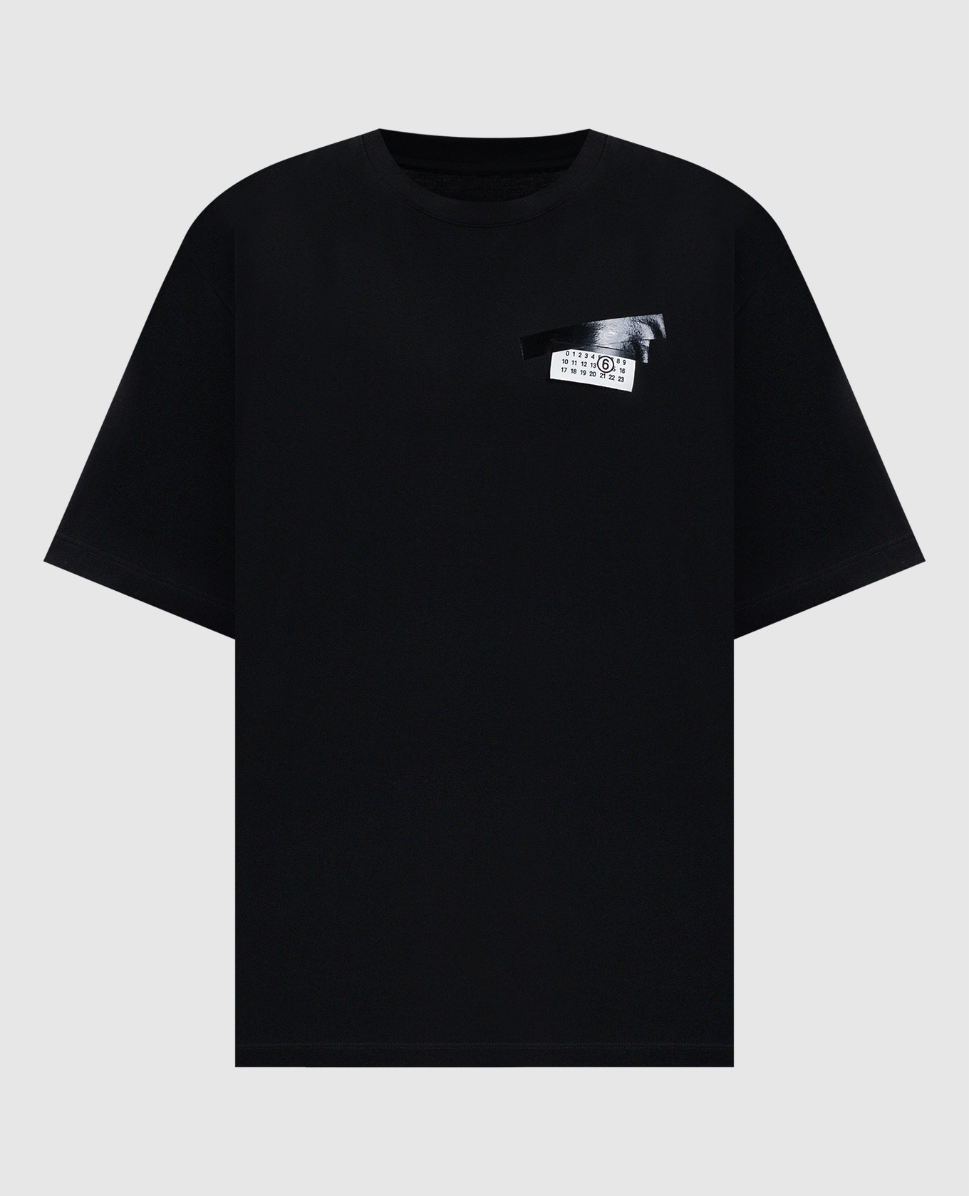 Black T-shirt with logo patch Maison Margiela MM6