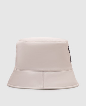 Off-White Beige panama hat with Arrow emblem embroidery OMLA034S25FAB001