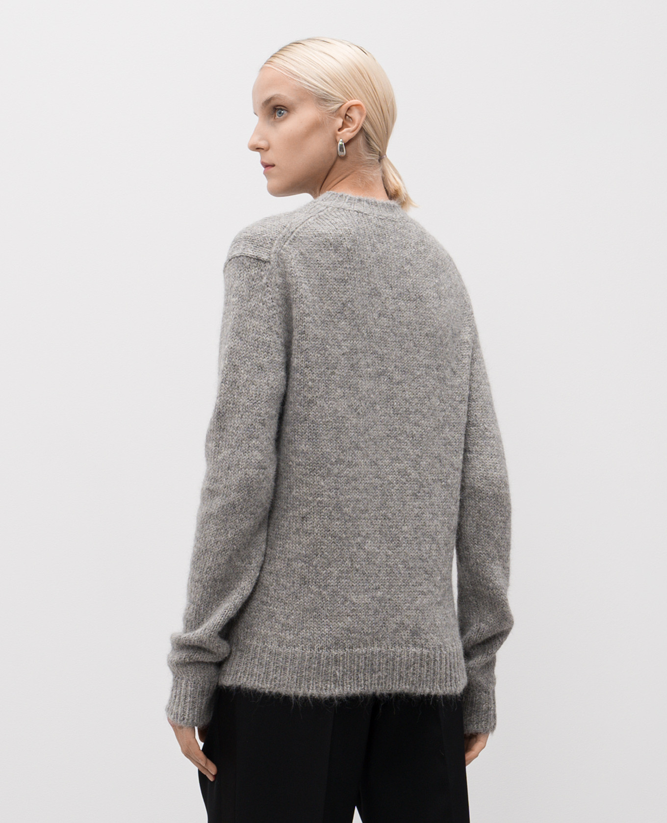 Gray alpaca wool sweater Jil Sander 4