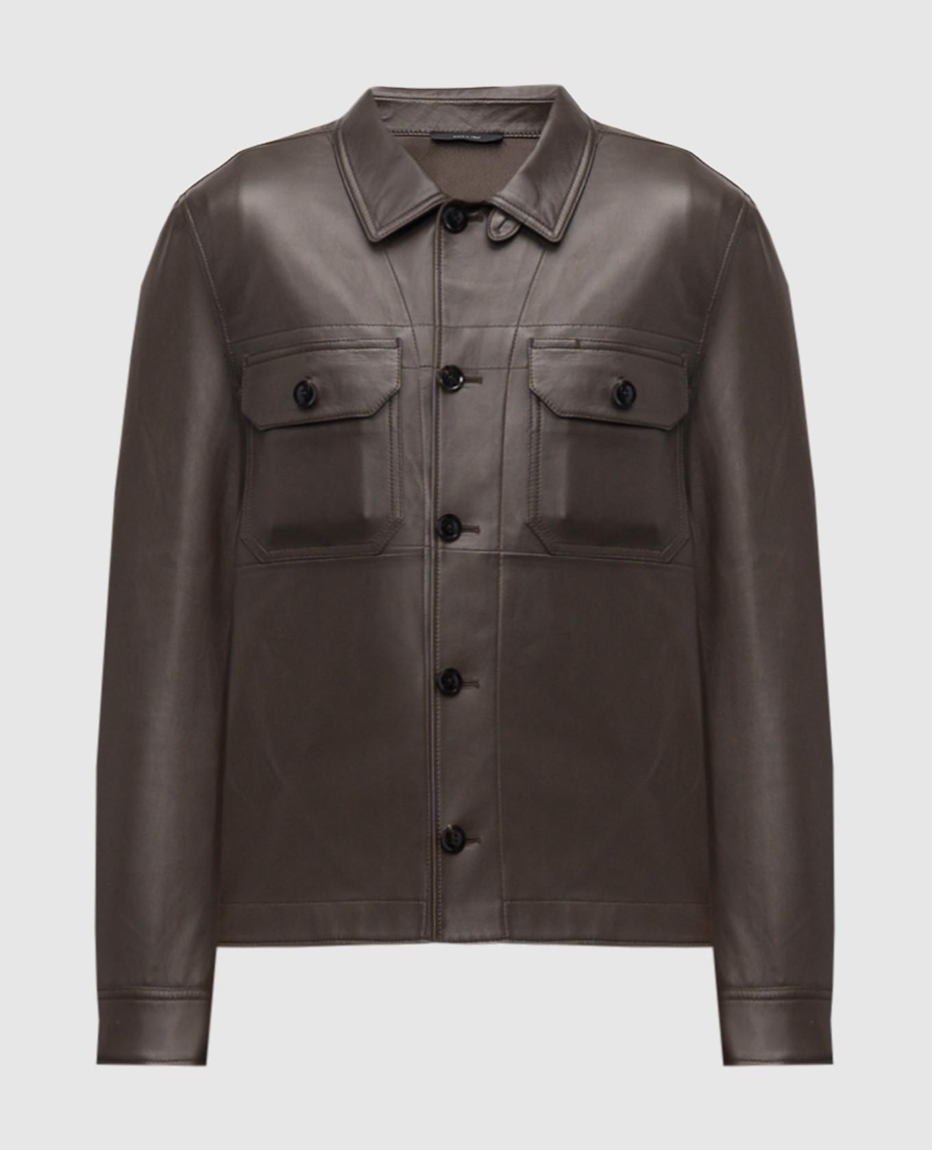 Brown leather jacket Tom Ford