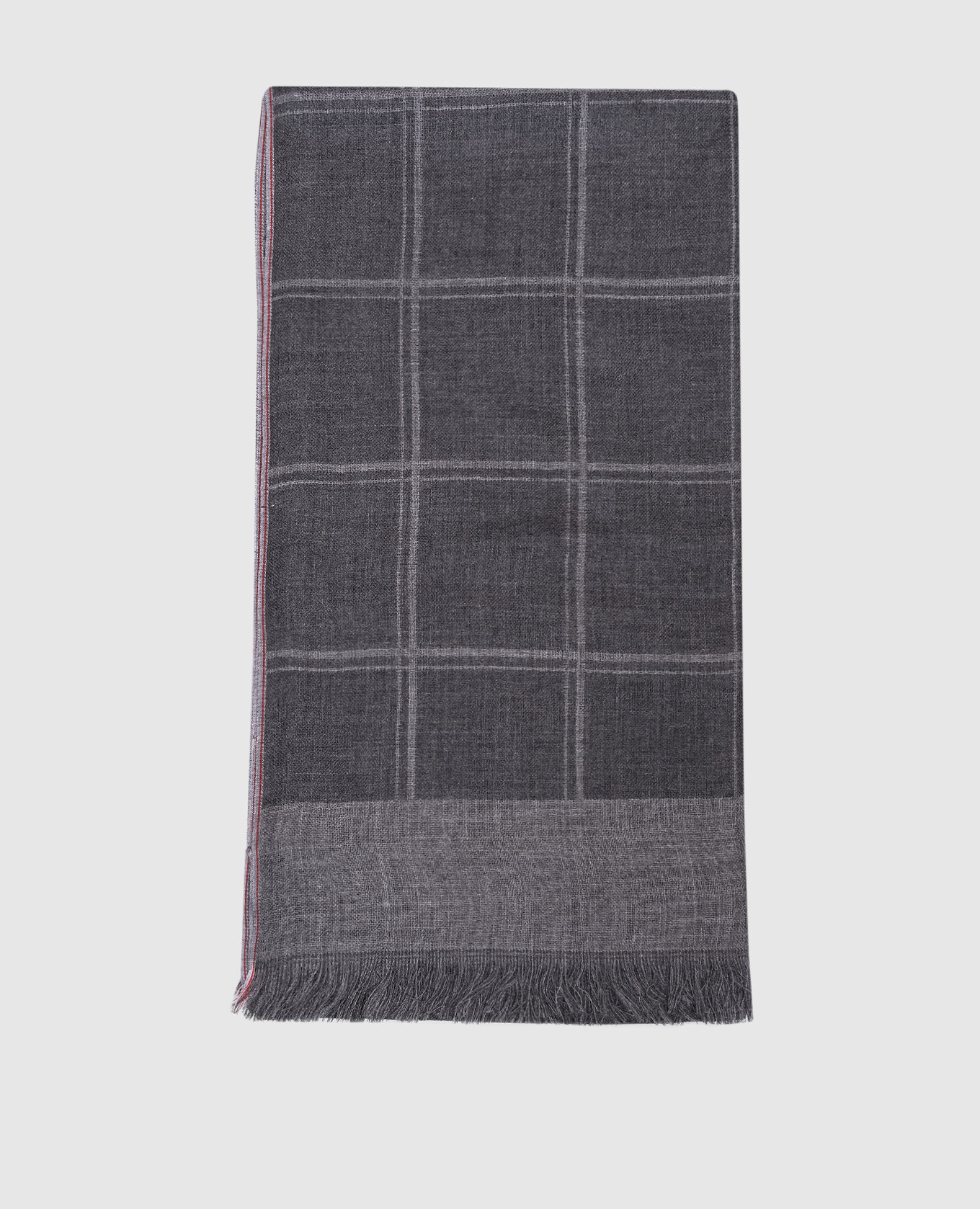 

Gray check cashmere scarf ISAIA, Grey
