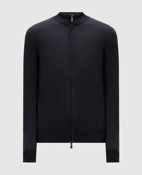 Cashmere&Whiskey Gray merino wool cardigan 97396