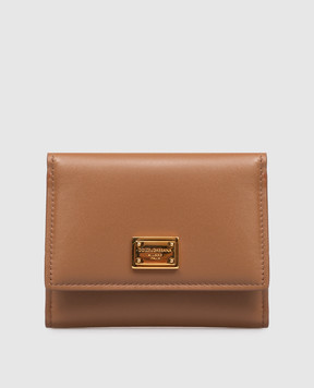 Dolce&Gabbana Brown leather wallet with logo BI0770A9S25