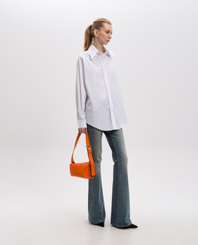 Alexander McQueen White shirt with logo emblem 818362QAAAD