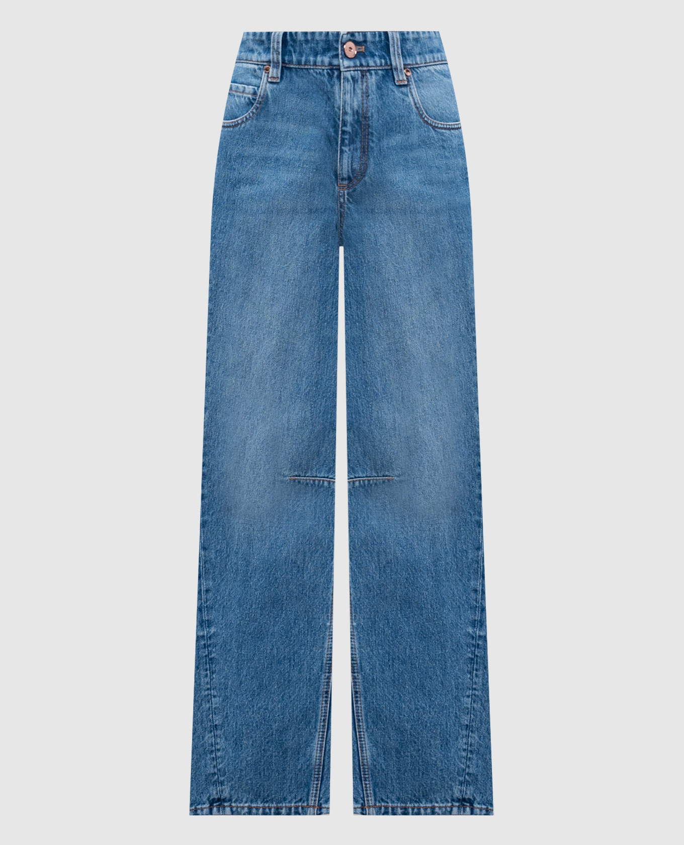

Blue jeans with a worn effect Brunello Cucinelli