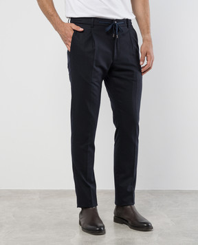 MooRER Blue pants ANTON made of wool and cashmere ANTONFSR