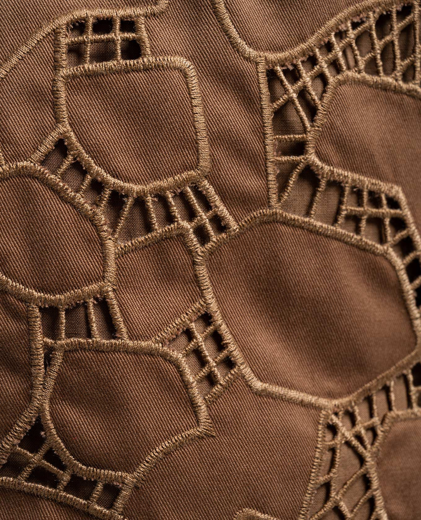 

Brown shorts EDMOND with openwork embroidery Max Mara