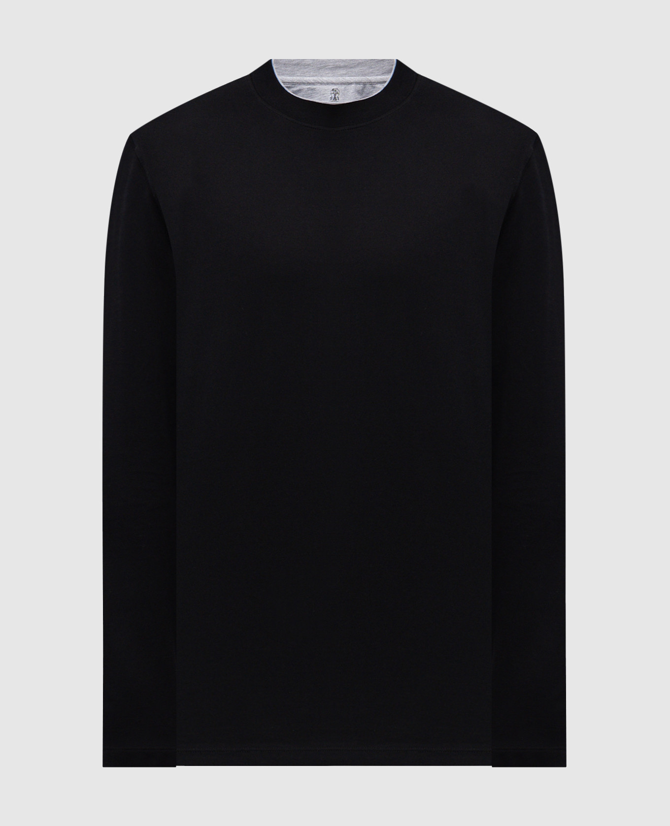 

Black long-sleeve with layering effect Brunello Cucinelli