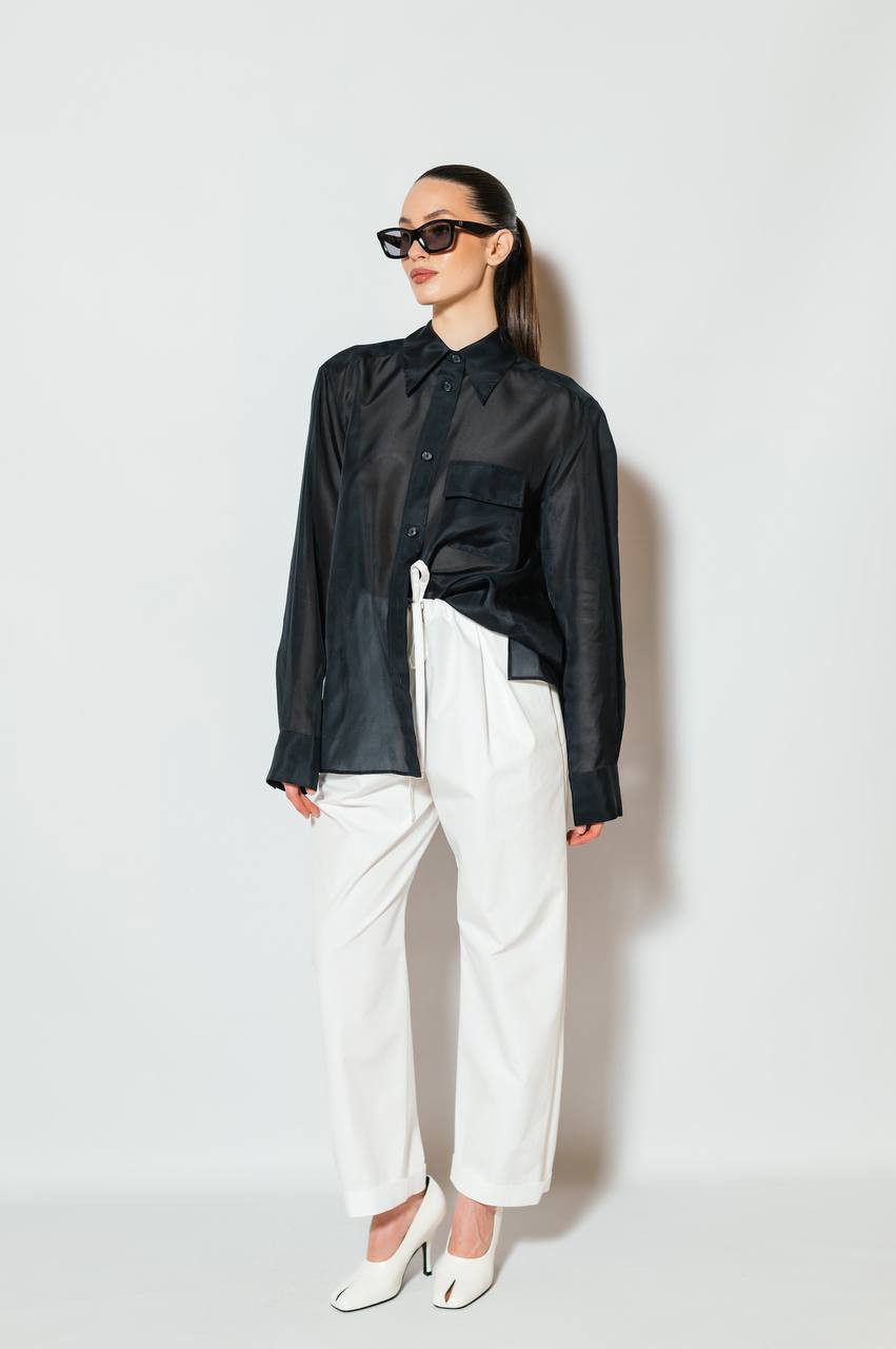 

Black Yatty silk blouse Khaite
