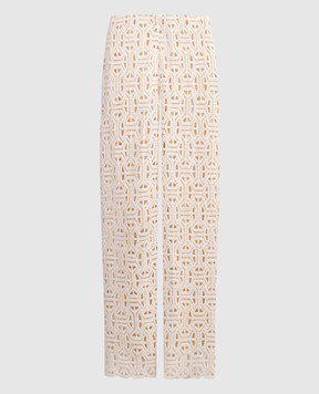 Max & Co JESSY beige pants with macrame lace JESSY