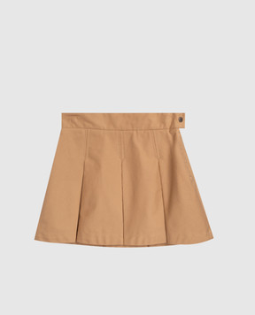 Moncler ENFANT Children's beige mini skirt with logo patch K29542D00003598OP810