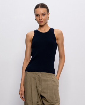 Max Mara Blue ribbed top AMBURGO AMBURGO