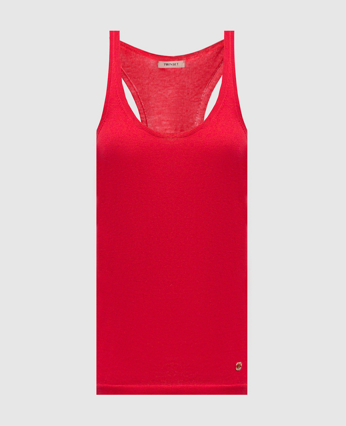 Red top with logo Twinset