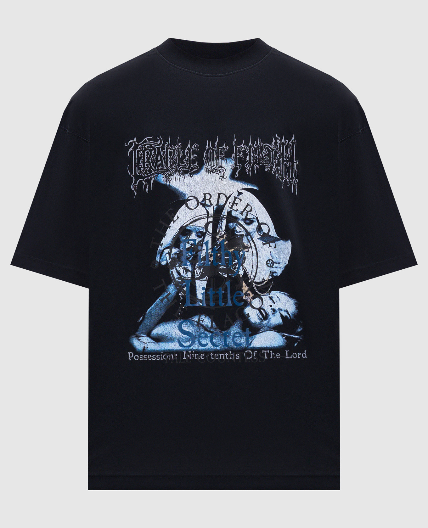 Black T-shirt with branded print Vetements