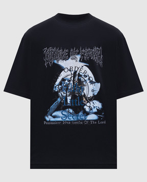 Vetements Black T-shirt with branded print UCF76TR600B