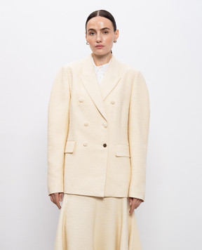 Gabriela Hearst Sedna beige double-breasted silk jacket 4255079S130