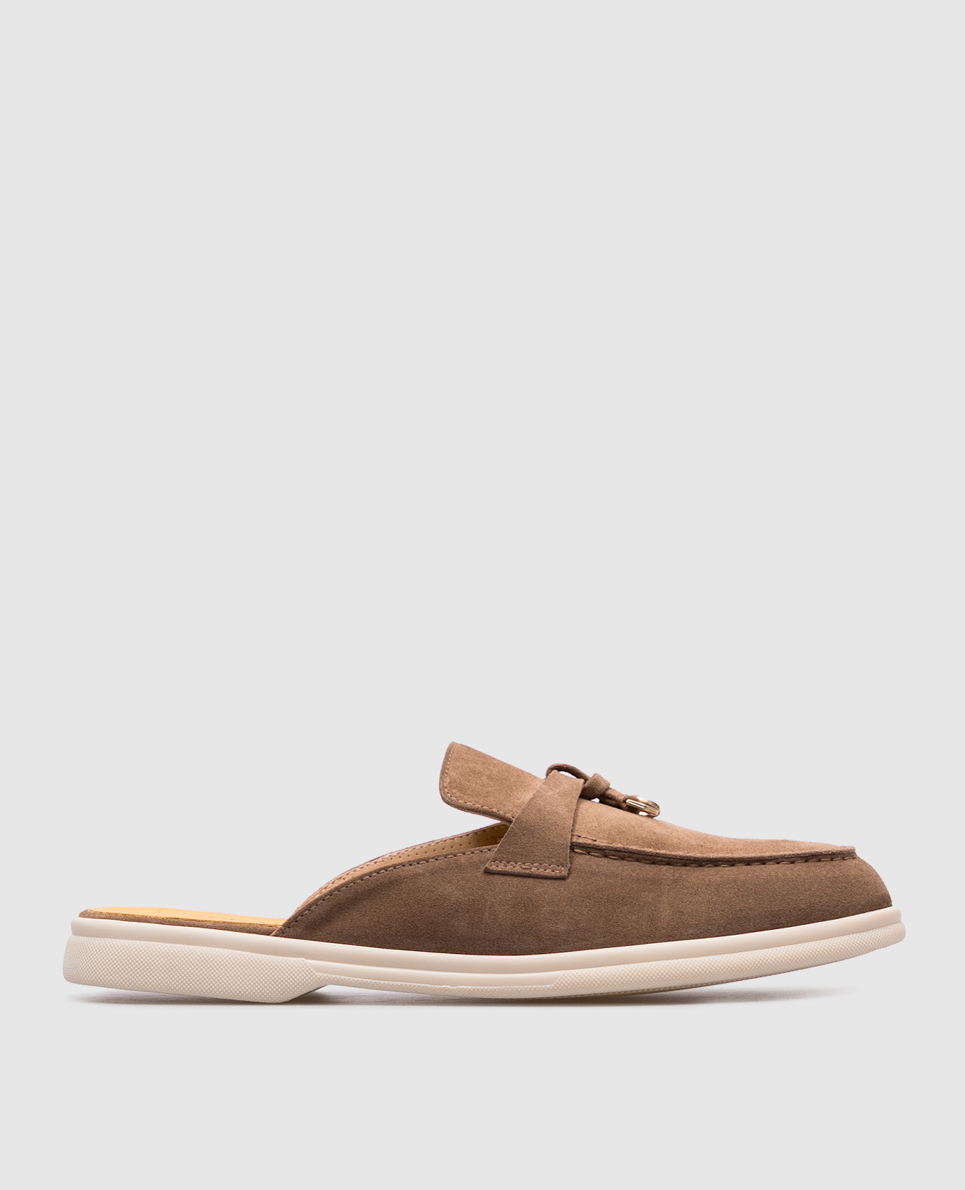 Brown suede mules