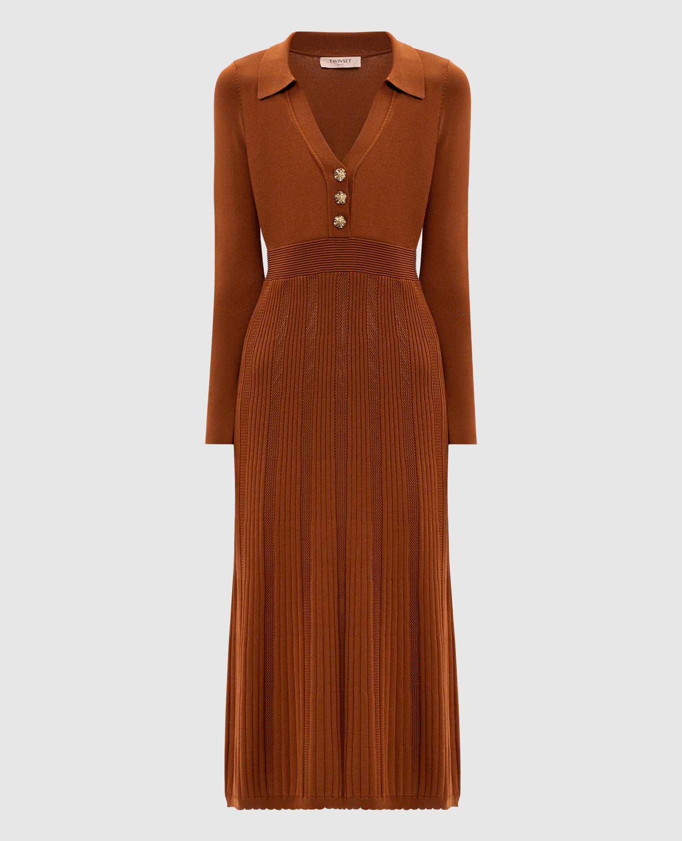 Brown midi dress Twinset