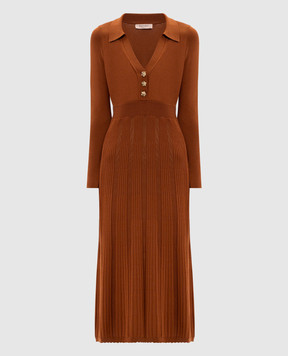 Twinset Brown midi dress 252TP3110