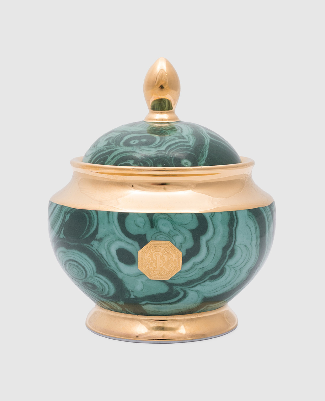 

Green porcelain bowl with logo Stefano Ricci