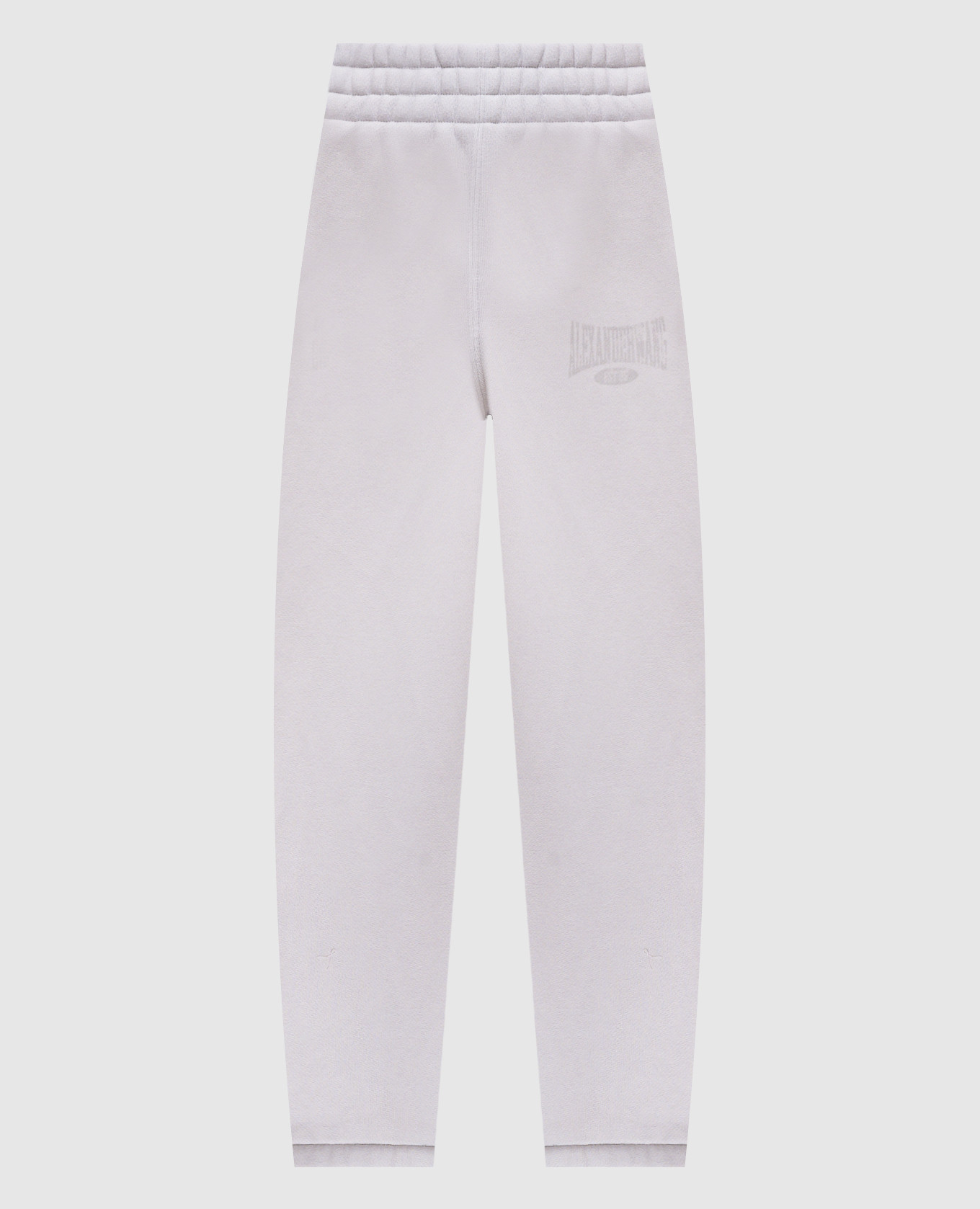 White insulated joggers with logo print Alexander Wang