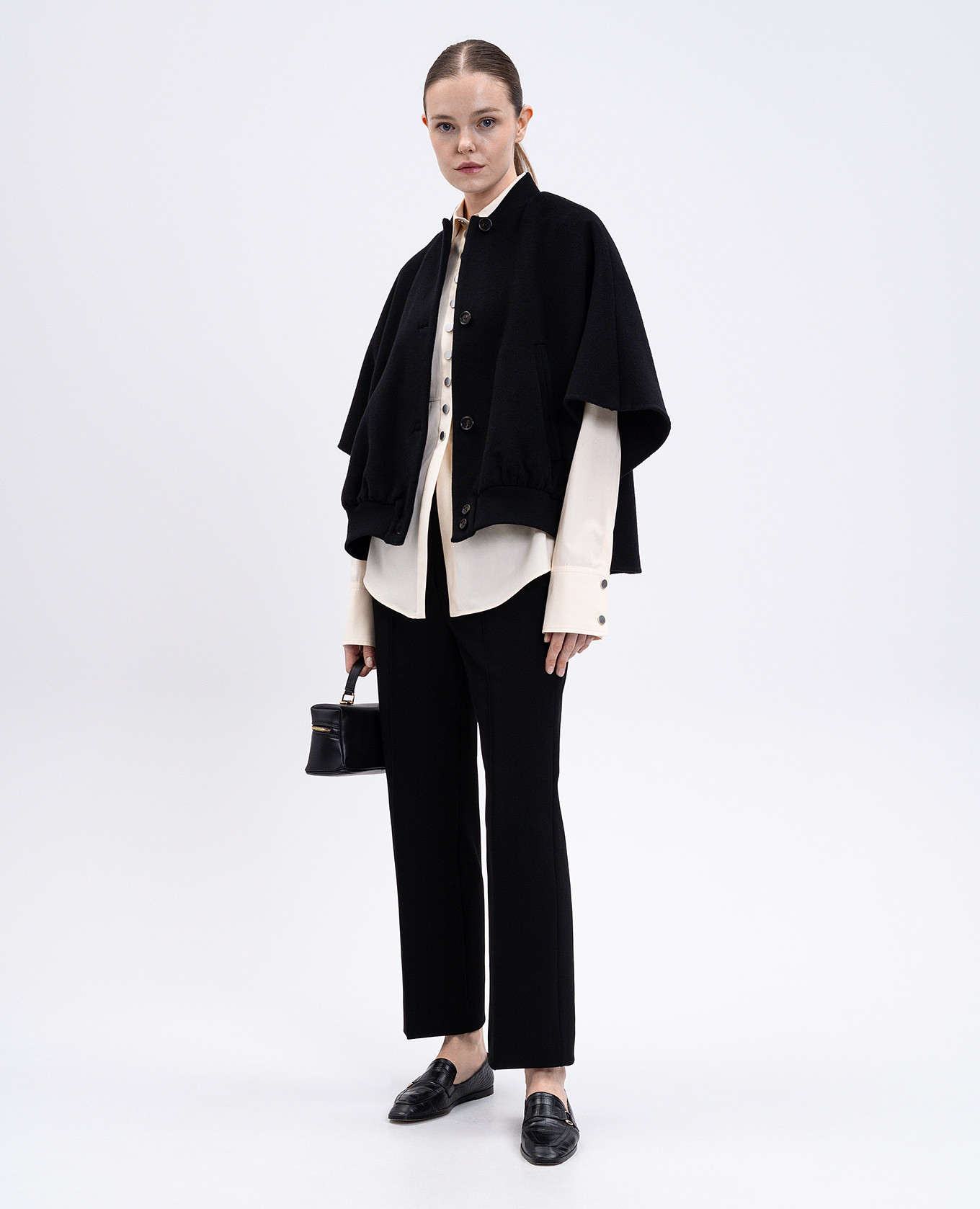 

LETICIA black cashmere poncho Max Mara
