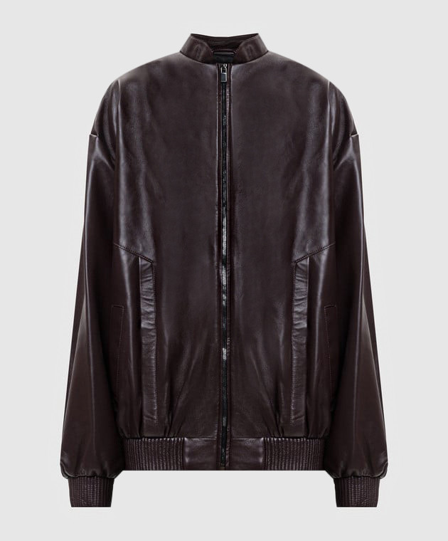 

Burgundy leather jacket Magda Butrym