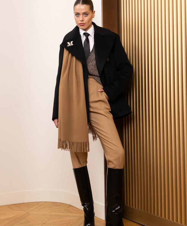 【関税&送料込】Max Mara Biscuit Cashmere Baci Scarf Baci accessories | Max Mara