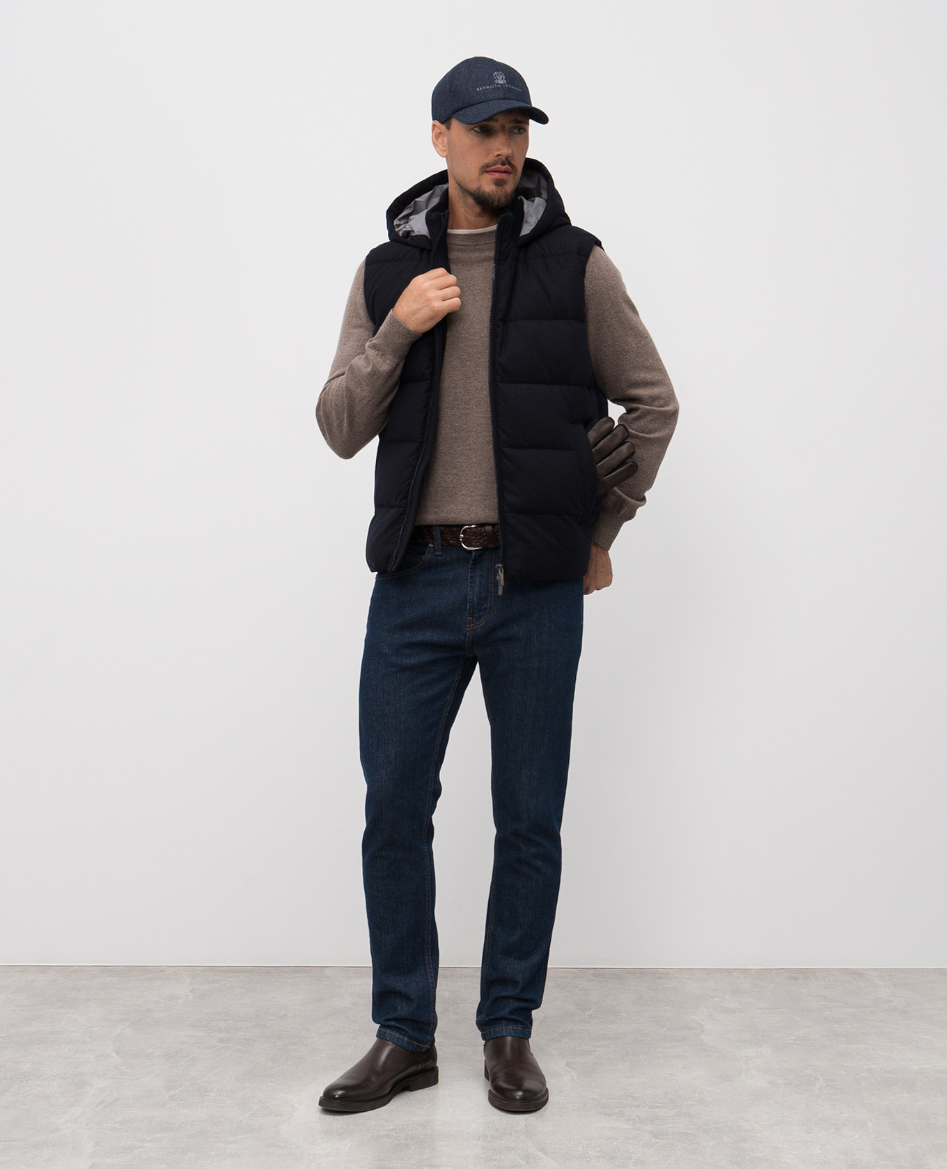 

Brown wool and cashmere jumper Peserico