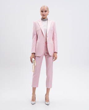 Alexander McQueen Pink wool and silk chinos 842472QJAEK