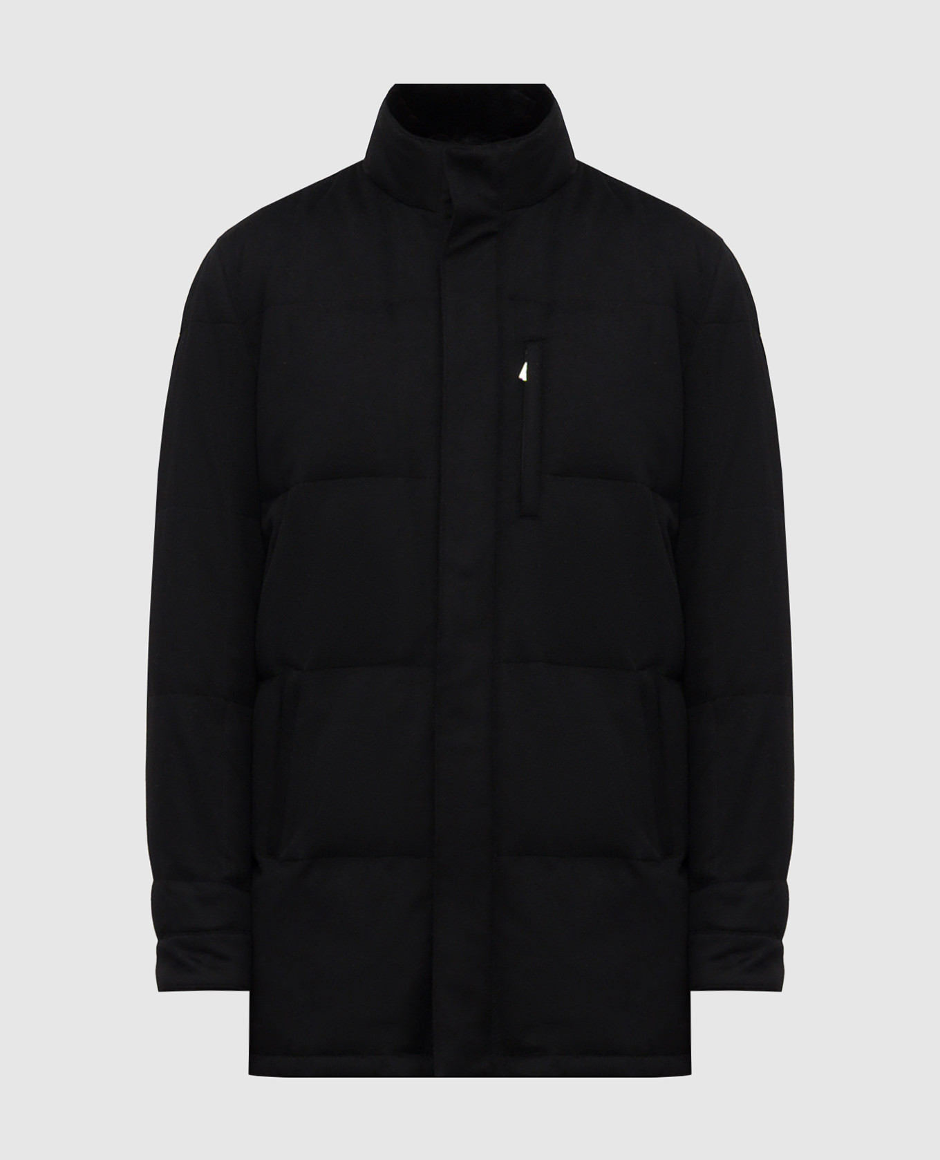 Black cashmere down jacket Enrico Mandelli