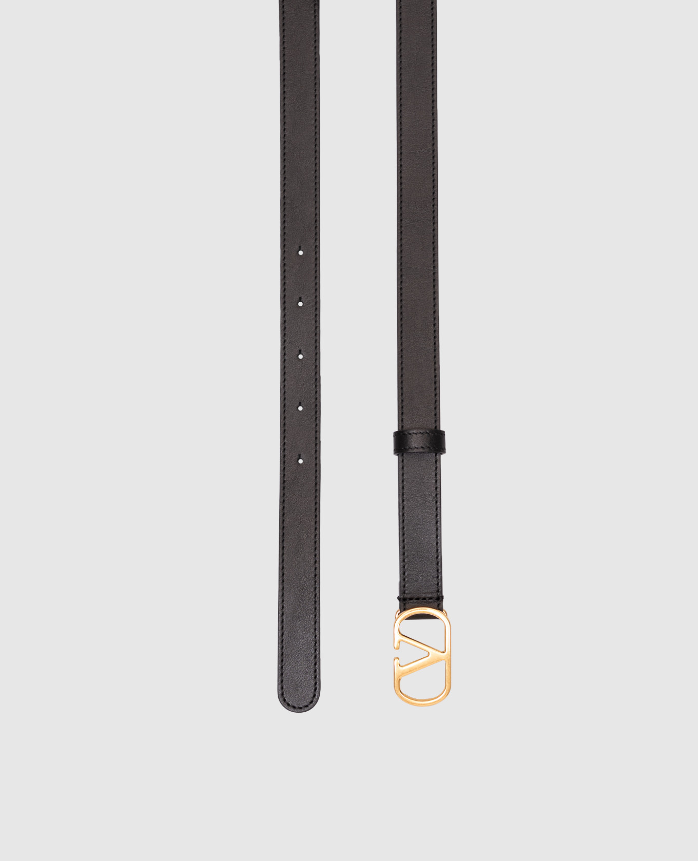 

Black leather belt with VLogo emblem Valentino