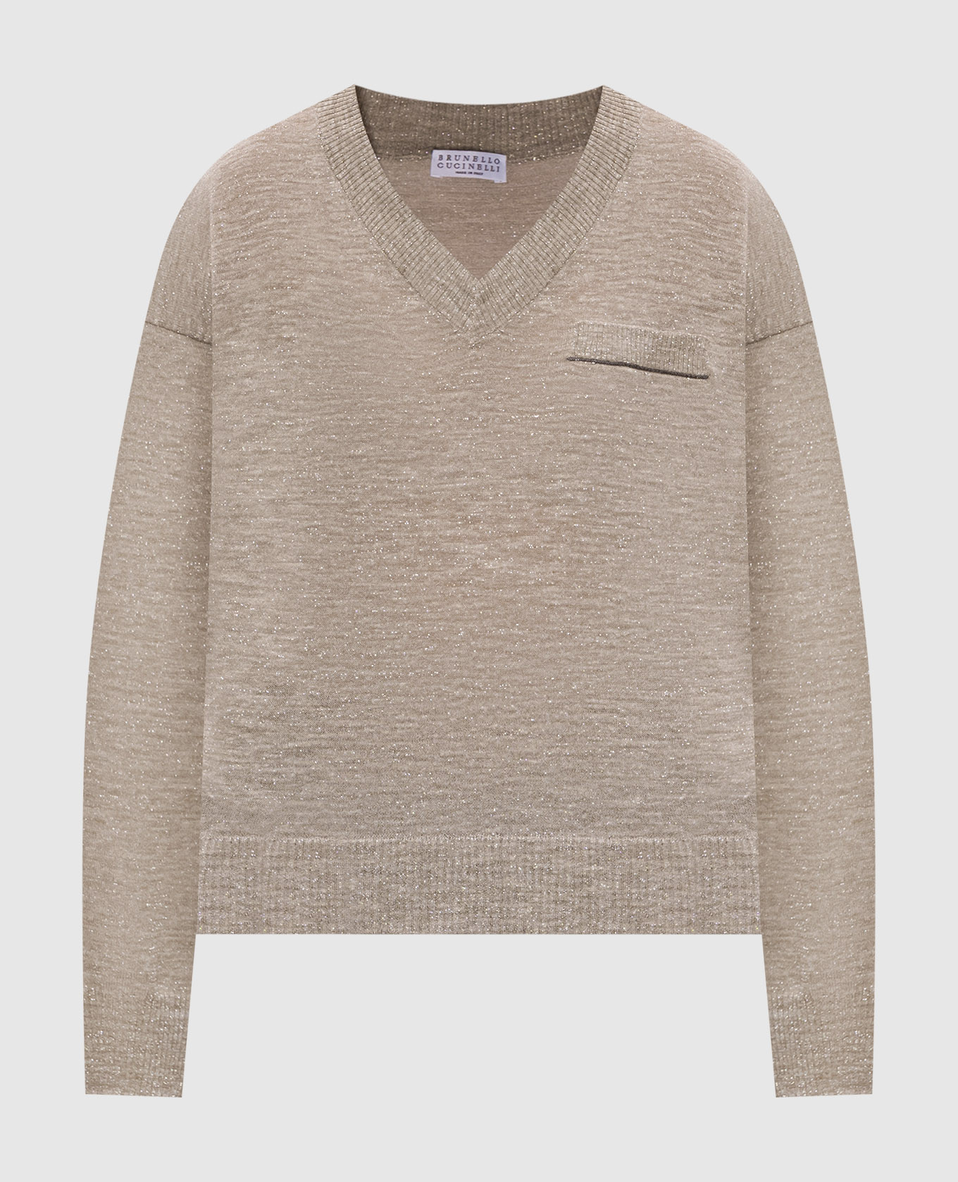 

Beige linen pullover with lurex Brunello Cucinelli