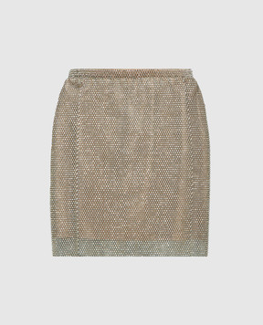 Santa Brands Golden mini skirt with crystals MINISKIRT