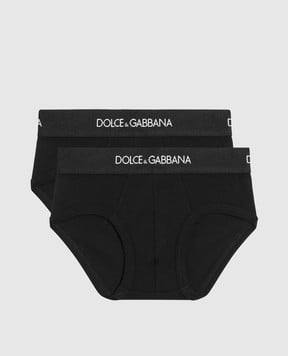 Dolce&Gabbana Children's set of black briefs L4J700ON00G