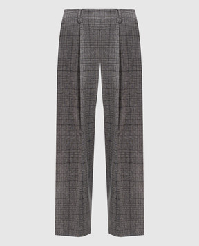 Ballantyne Gray pants with checked wool BLT145AWR02