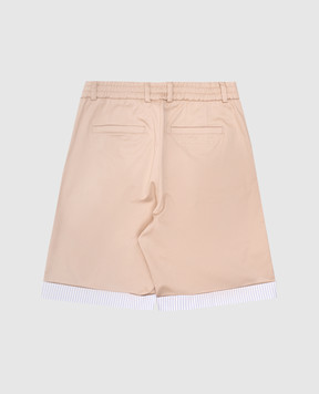 Dolce&Gabbana Children's beige shorts with lapels L43Q66G7N9I6