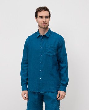 Vilebrequin Blue linen shirt CRSH9U10