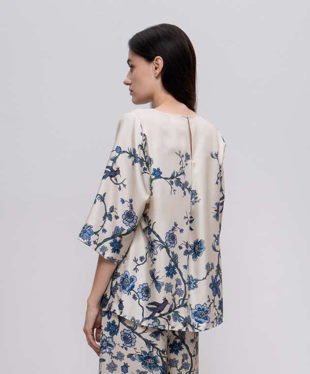Tシャツ・カットソー Weekend Max Mara FILIPPO - Printed silk soft blouse Buy Weekend Max Mara Neutral Filippo T-shirt in Silk-twill