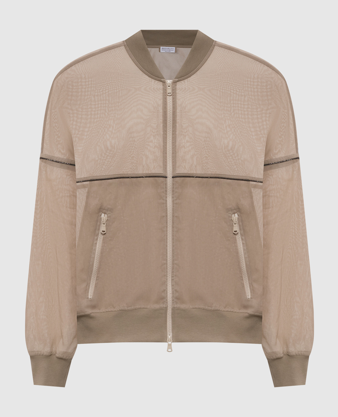 

Beige jacket with monil chain Brunello Cucinelli
