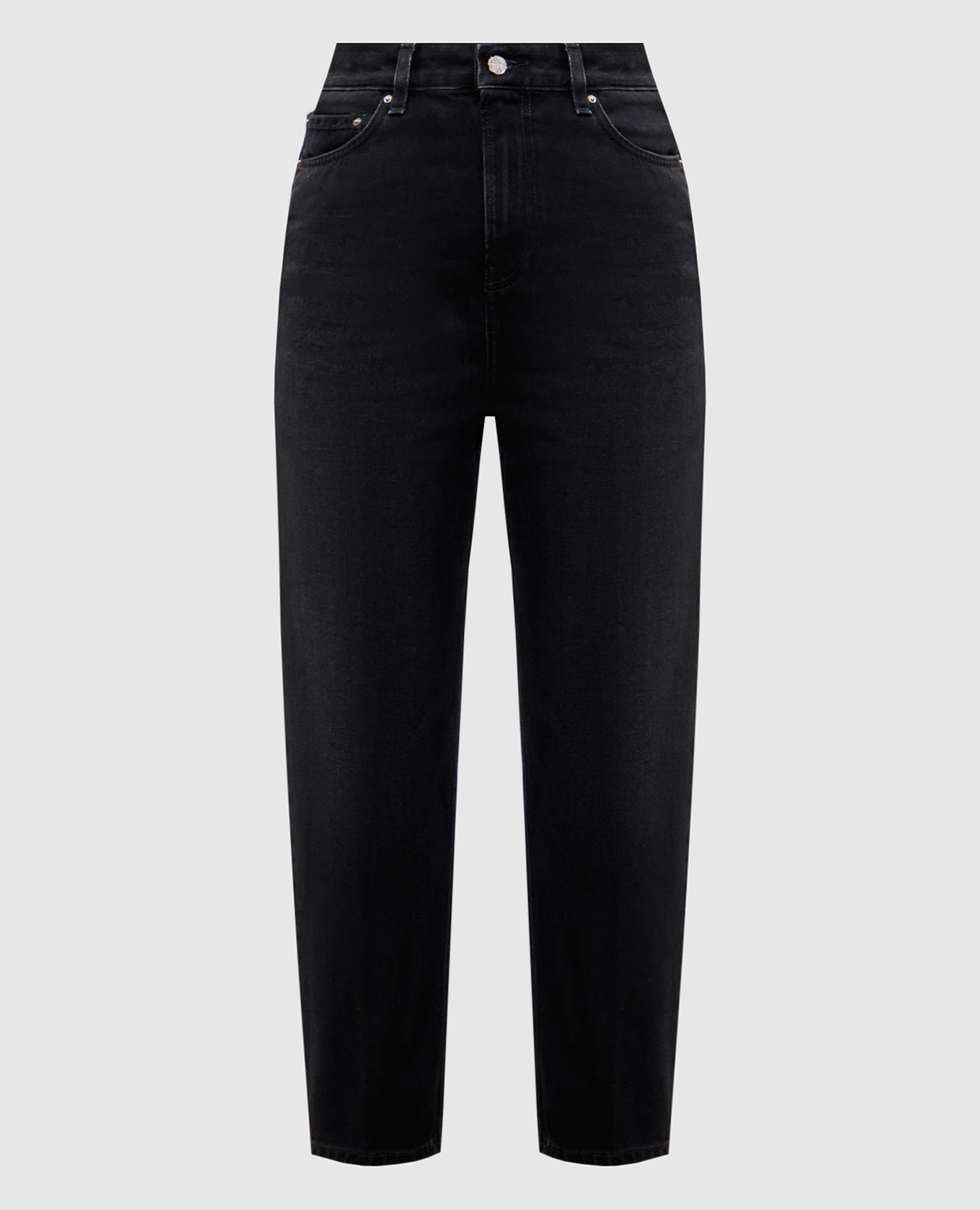 

Black mom jeans with logo patch Toteme