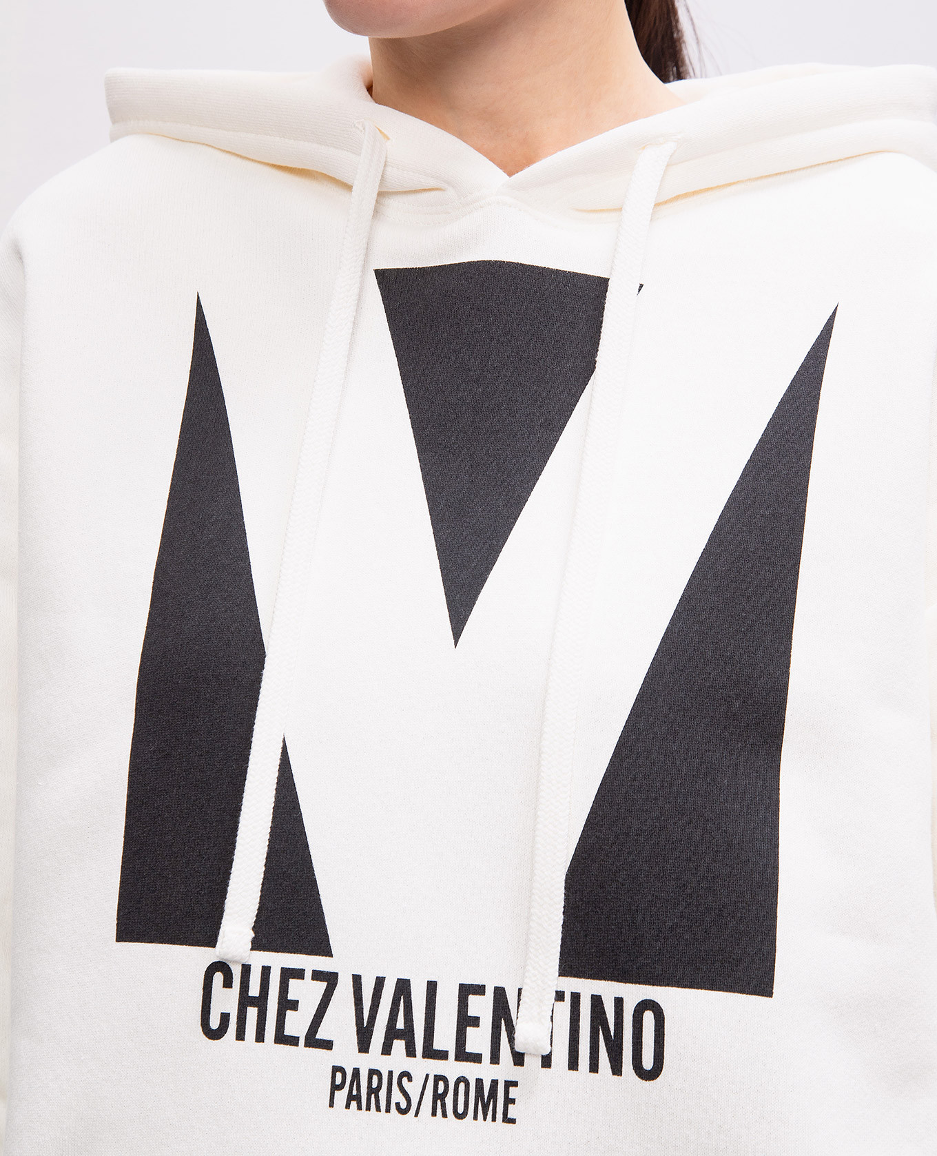 

White hoodie with logo print Valentino