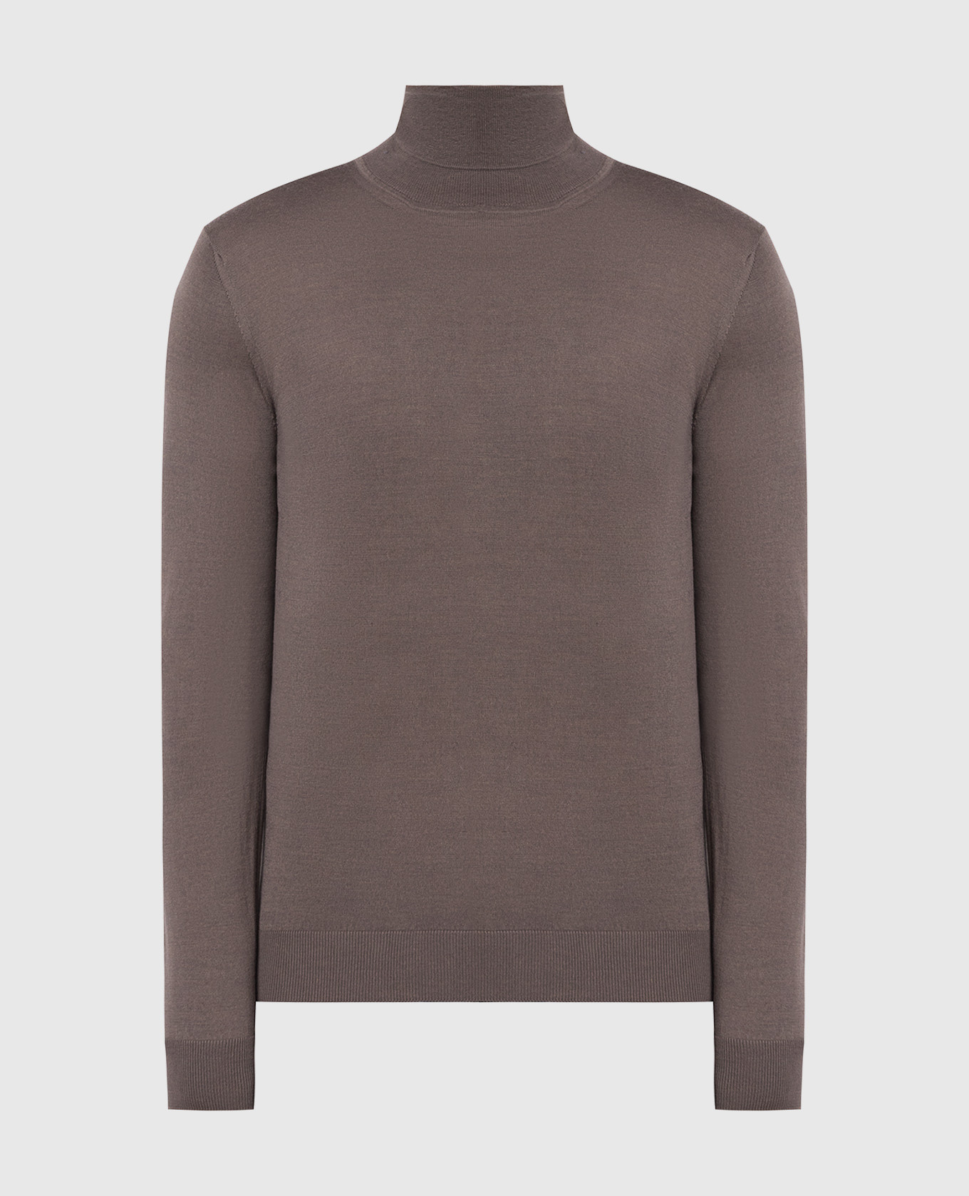 Brown wool, silk and cashmere golf Cashmere&Whiskey
