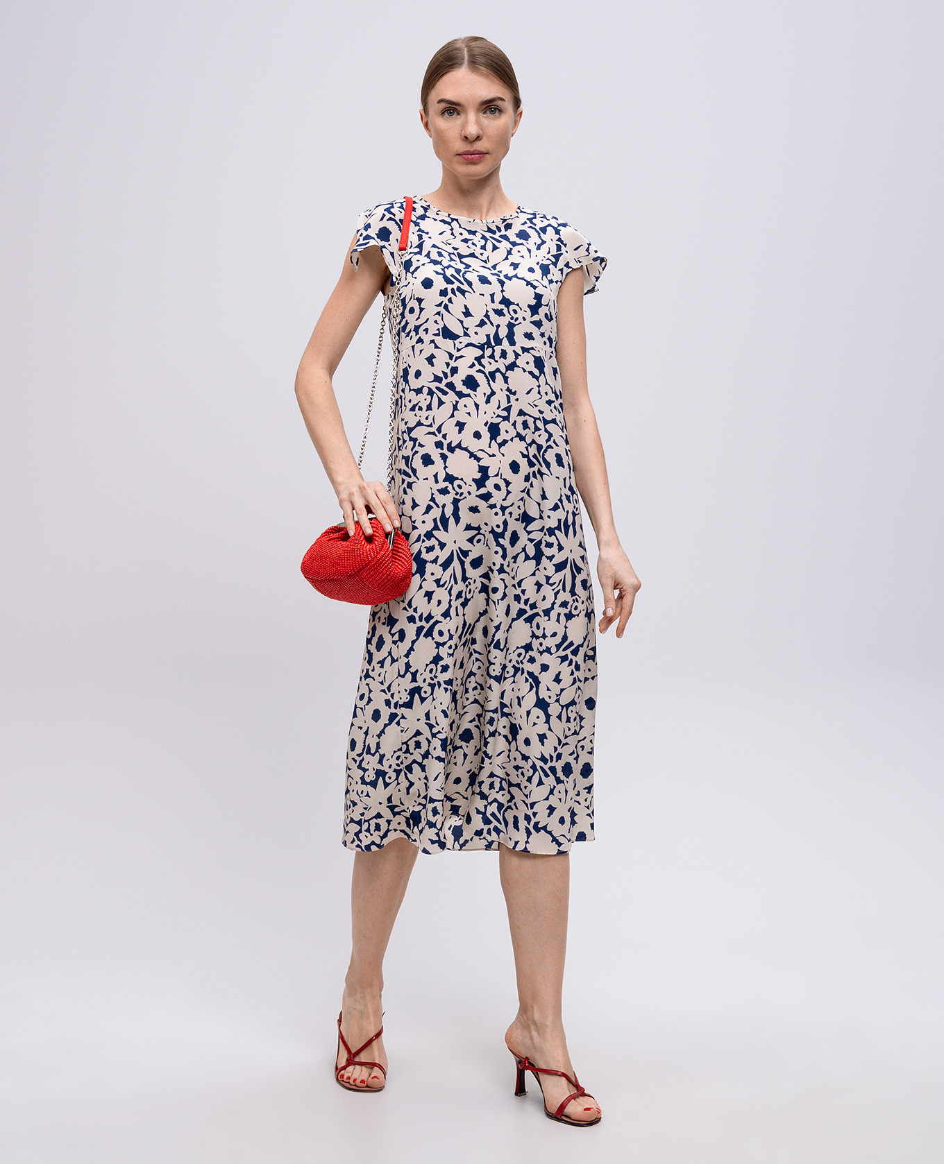 

GISELLA beige printed silk dress Max Mara