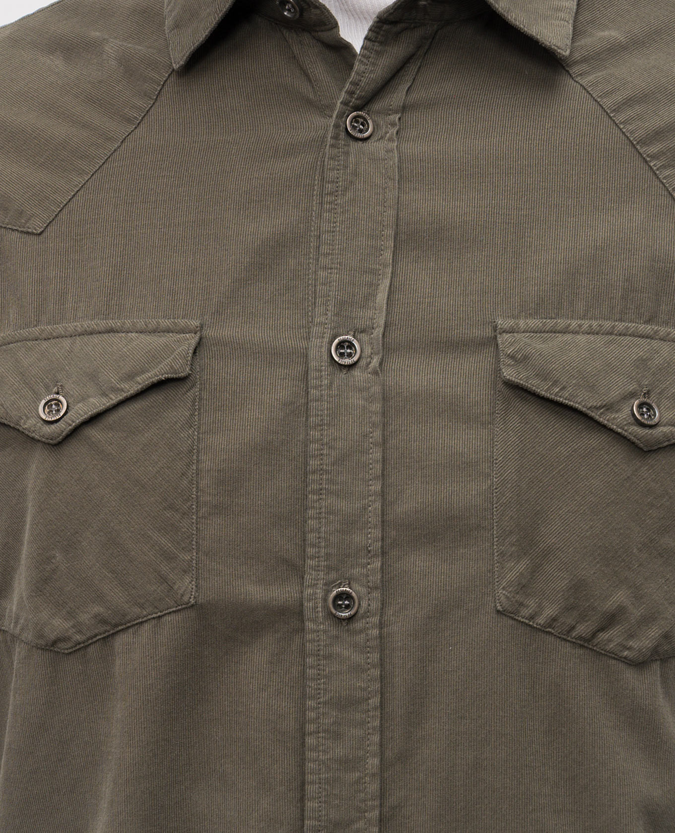 

Khaki corduroy shirt Peserico