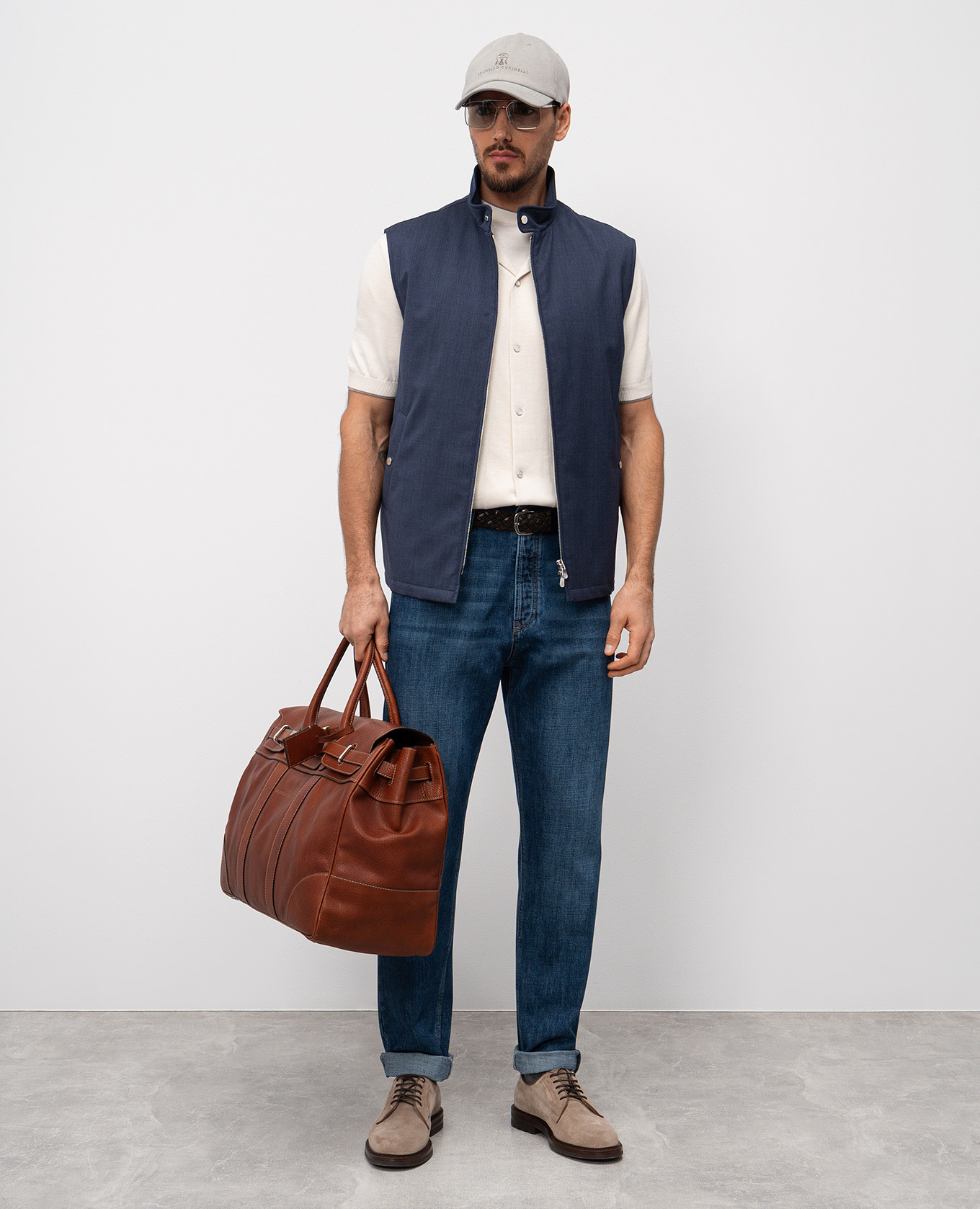 

Beige shirt with a pattern Brunello Cucinelli